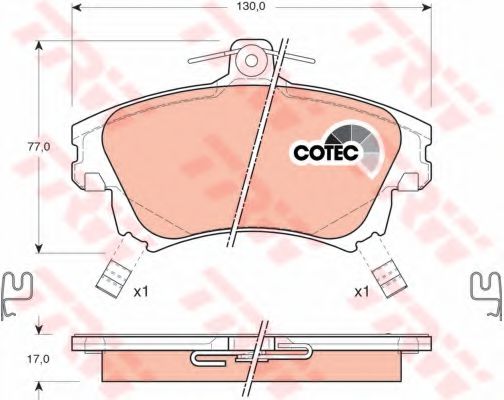 комплект спирачно феродо, дискови спирачки