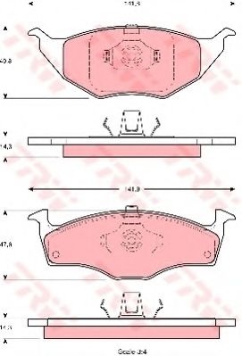 комплект спирачно феродо, дискови спирачки GDB1375