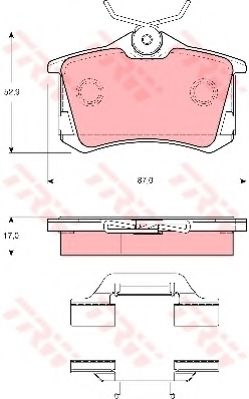 комплект спирачно феродо, дискови спирачки GDB1416