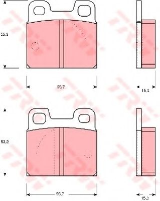 комплект спирачно феродо, дискови спирачки