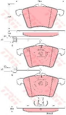 комплект спирачно феродо, дискови спирачки