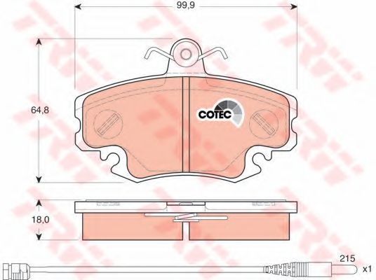 комплект спирачно феродо, дискови спирачки