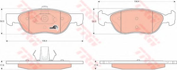 комплект спирачно феродо, дискови спирачки