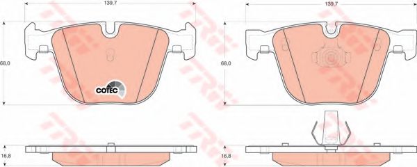 комплект спирачно феродо, дискови спирачки