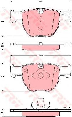 комплект спирачно феродо, дискови спирачки