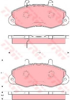 комплект спирачно феродо, дискови спирачки