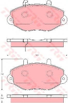 комплект спирачно феродо, дискови спирачки GDB1573