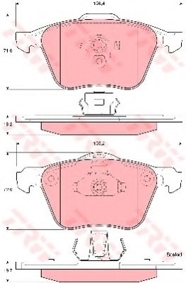 комплект спирачно феродо, дискови спирачки