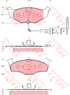 комплект спирачно феродо, дискови спирачки