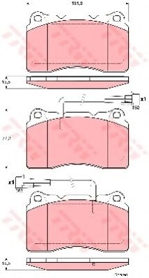 комплект спирачно феродо, дискови спирачки