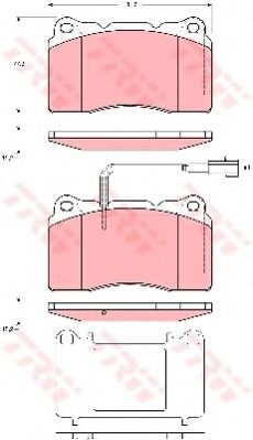 комплект спирачно феродо, дискови спирачки GDB1645