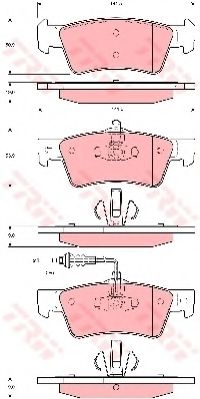 комплект спирачно феродо, дискови спирачки