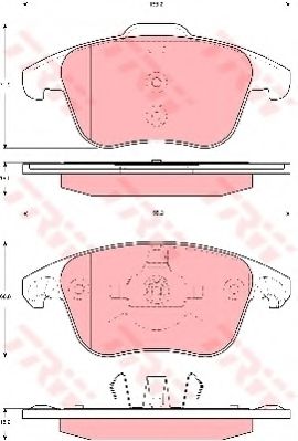 комплект спирачно феродо, дискови спирачки