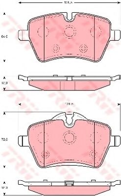 комплект спирачно феродо, дискови спирачки