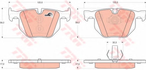 комплект спирачно феродо, дискови спирачки