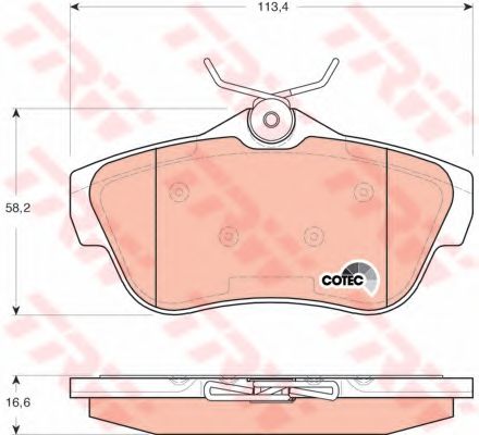 комплект спирачно феродо, дискови спирачки