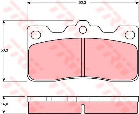 комплект спирачно феродо, дискови спирачки GDB193