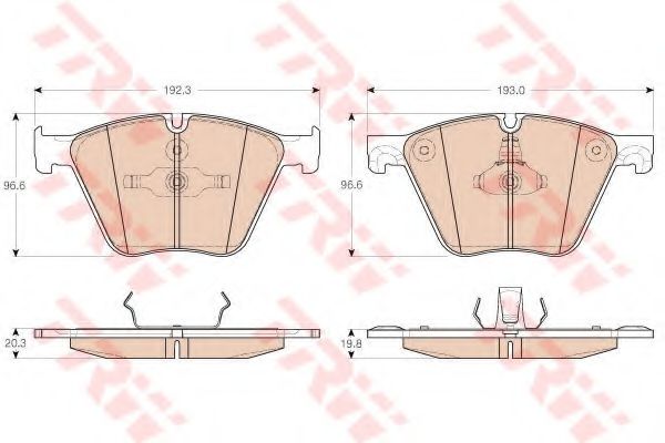 комплект спирачно феродо, дискови спирачки