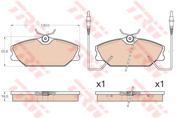 комплект спирачно феродо, дискови спирачки