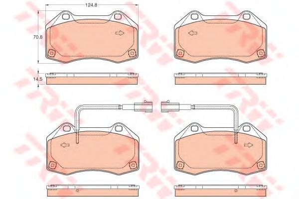 комплект спирачно феродо, дискови спирачки