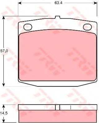 комплект спирачно феродо, дискови спирачки GDB235