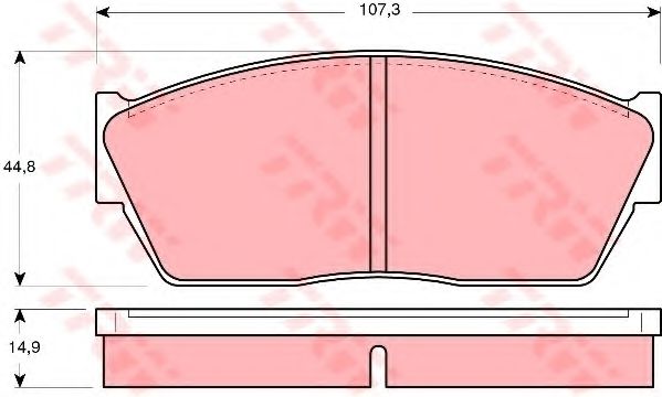 комплект спирачно феродо, дискови спирачки GDB284