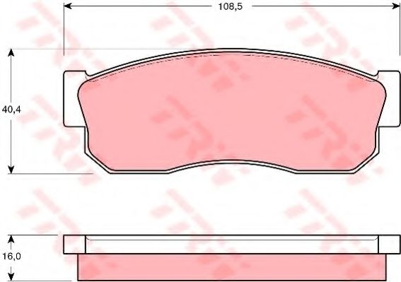 комплект спирачно феродо, дискови спирачки