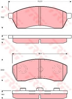 комплект спирачно феродо, дискови спирачки