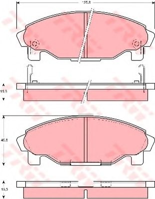 комплект спирачно феродо, дискови спирачки