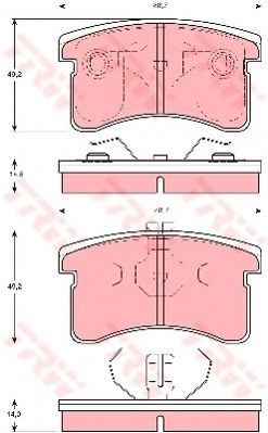 комплект спирачно феродо, дискови спирачки