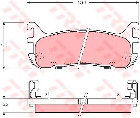 комплект спирачно феродо, дискови спирачки