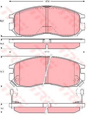 комплект спирачно феродо, дискови спирачки