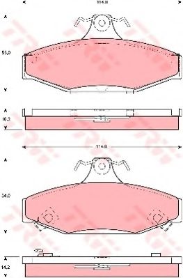 комплект спирачно феродо, дискови спирачки