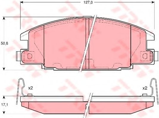 комплект спирачно феродо, дискови спирачки