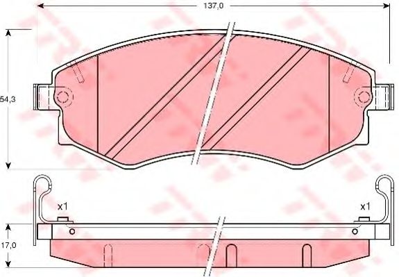 комплект спирачно феродо, дискови спирачки