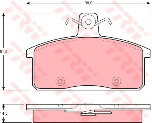 комплект спирачно феродо, дискови спирачки