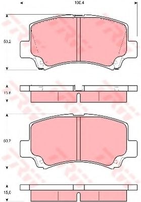 комплект спирачно феродо, дискови спирачки