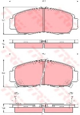 комплект спирачно феродо, дискови спирачки GDB3240