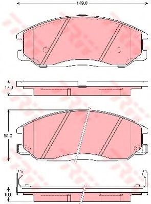 комплект спирачно феродо, дискови спирачки