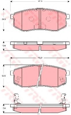 комплект спирачно феродо, дискови спирачки