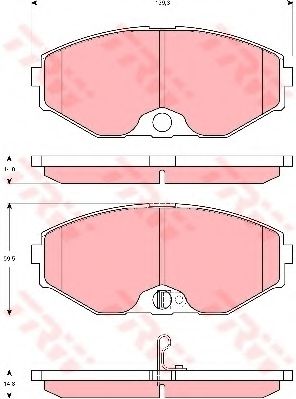 комплект спирачно феродо, дискови спирачки