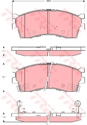 комплект спирачно феродо, дискови спирачки