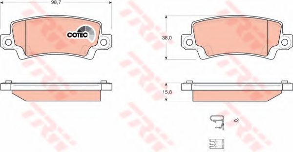 комплект спирачно феродо, дискови спирачки