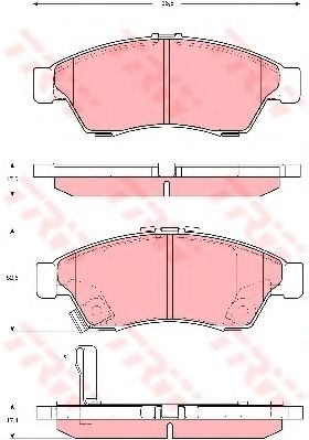 комплект спирачно феродо, дискови спирачки