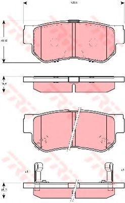 комплект спирачно феродо, дискови спирачки