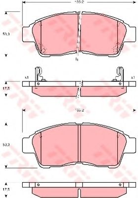 комплект спирачно феродо, дискови спирачки