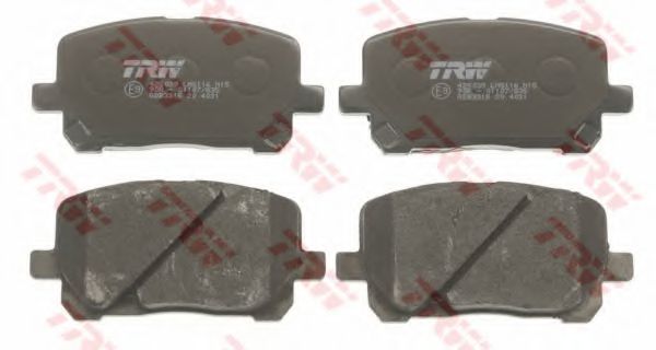 комплект спирачно феродо, дискови спирачки GDB3315