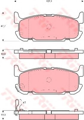 комплект спирачно феродо, дискови спирачки