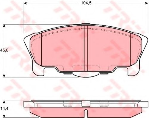 комплект спирачно феродо, дискови спирачки