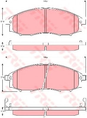 комплект спирачно феродо, дискови спирачки